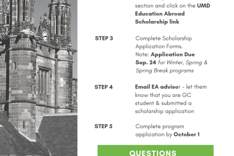 GC Education Abroad Scholarship Flyer